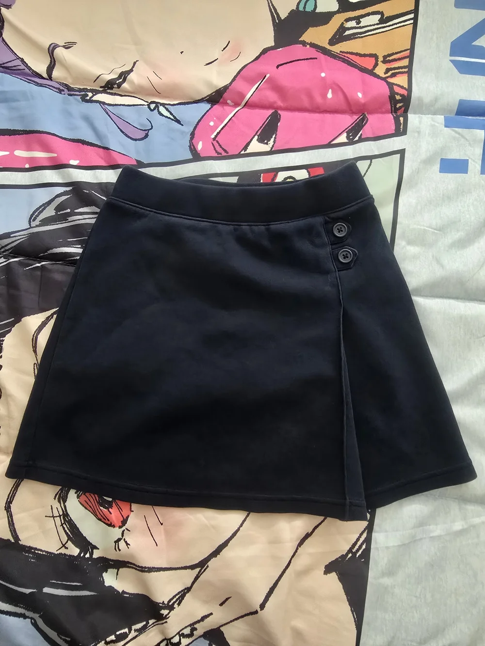 Cat & Jack Black Girls' Skort with Decorative Side Buttons